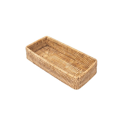 Caja de almacenamiento de ratán orgánico Zoco Home | 30 cm