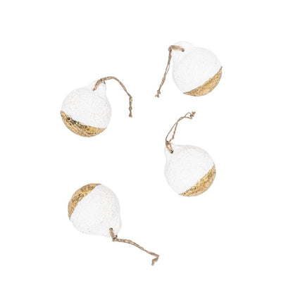 Zoco Home Decor/Christmas Paper Mache Christmas Bicolor Ornament