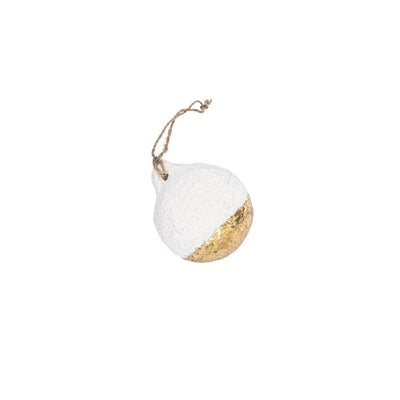 Zoco Home Decor/Christmas Paper Mache Christmas Bicolor Ornament