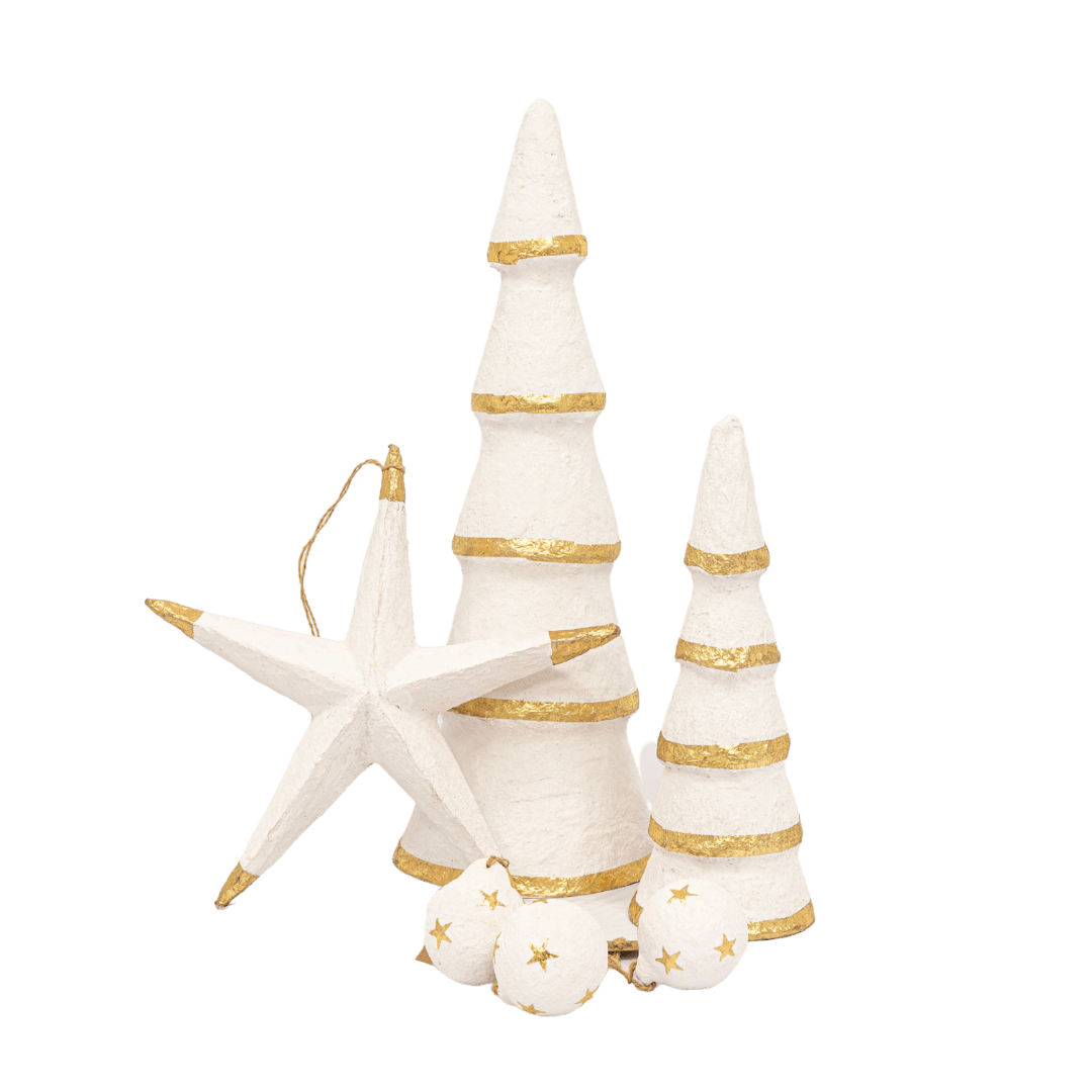 Zoco Home Paper Mache Christmas Stars Ornament