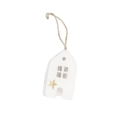 Zoco Home Christmas decor Paper Mache House Ornament Star
