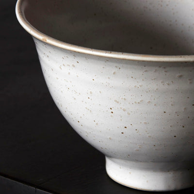 Zoco Home Decor/Kitchen Pion Stoneware Bowl | White/Grey 14.5x8.5cm