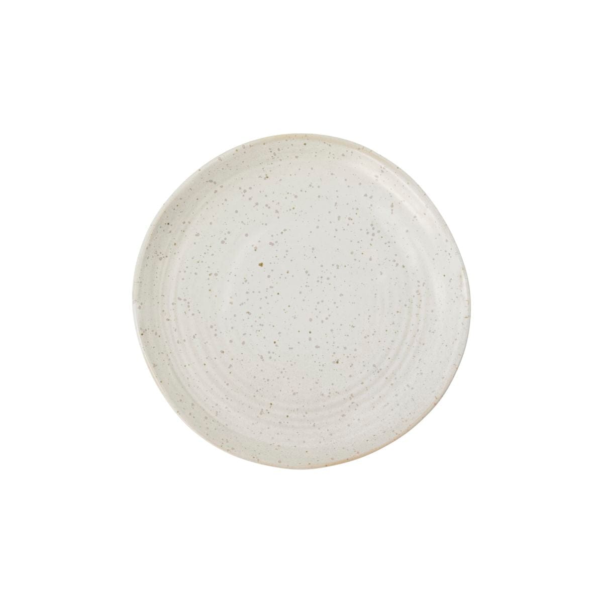 Zoco Home Decor/Kitchen Pion Stoneware Cake Plate | White/Grey 16.5x2.5cm