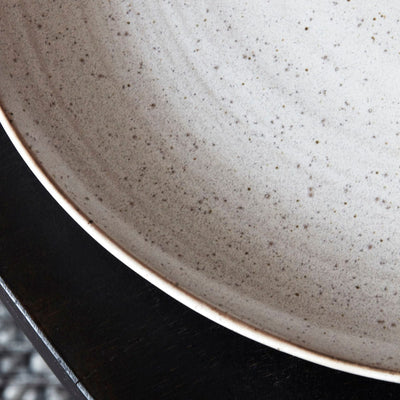 Zoco Home Decor/Kitchen Pion Stoneware Dinner Plate | White/Grey 28.5x3.5cm