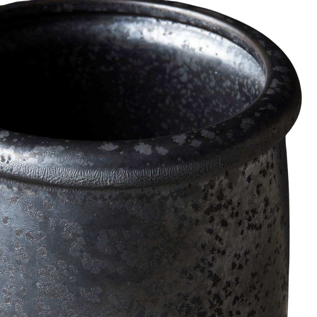 Zoco Home Decor/Accessories Pion Stoneware Jar | Black 11.5x15cm