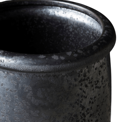 Zoco Home Decor/Accessories Pion Stoneware Jar | Black 11.5x15cm