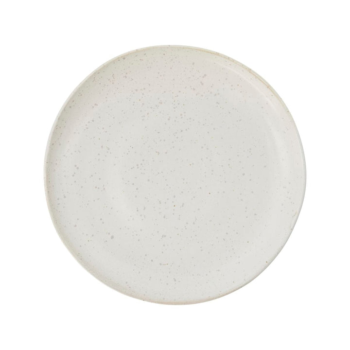 Zoco Home Pion Stoneware Plate | White/Grey 21.5x3cm