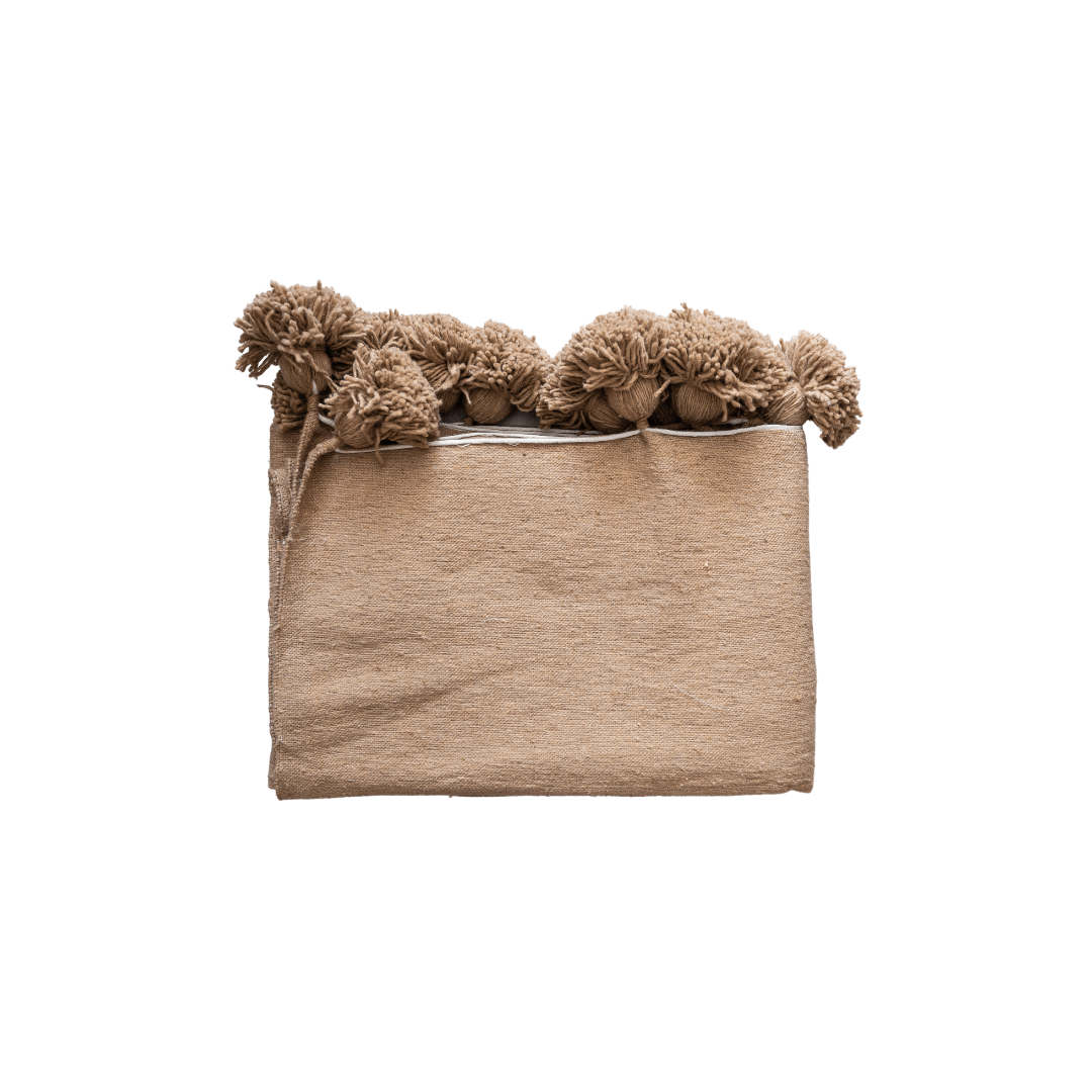 Zoco Home Decor/Textile PomPom blanket | Sand