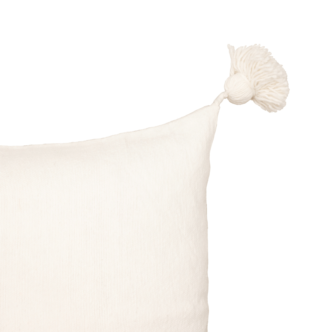 Zoco Home PomPom Cushion Cover  | White 60x60cm