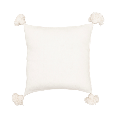 Zoco Home Decor/Textile PomPom Cushion Cover  | White 60x60cm