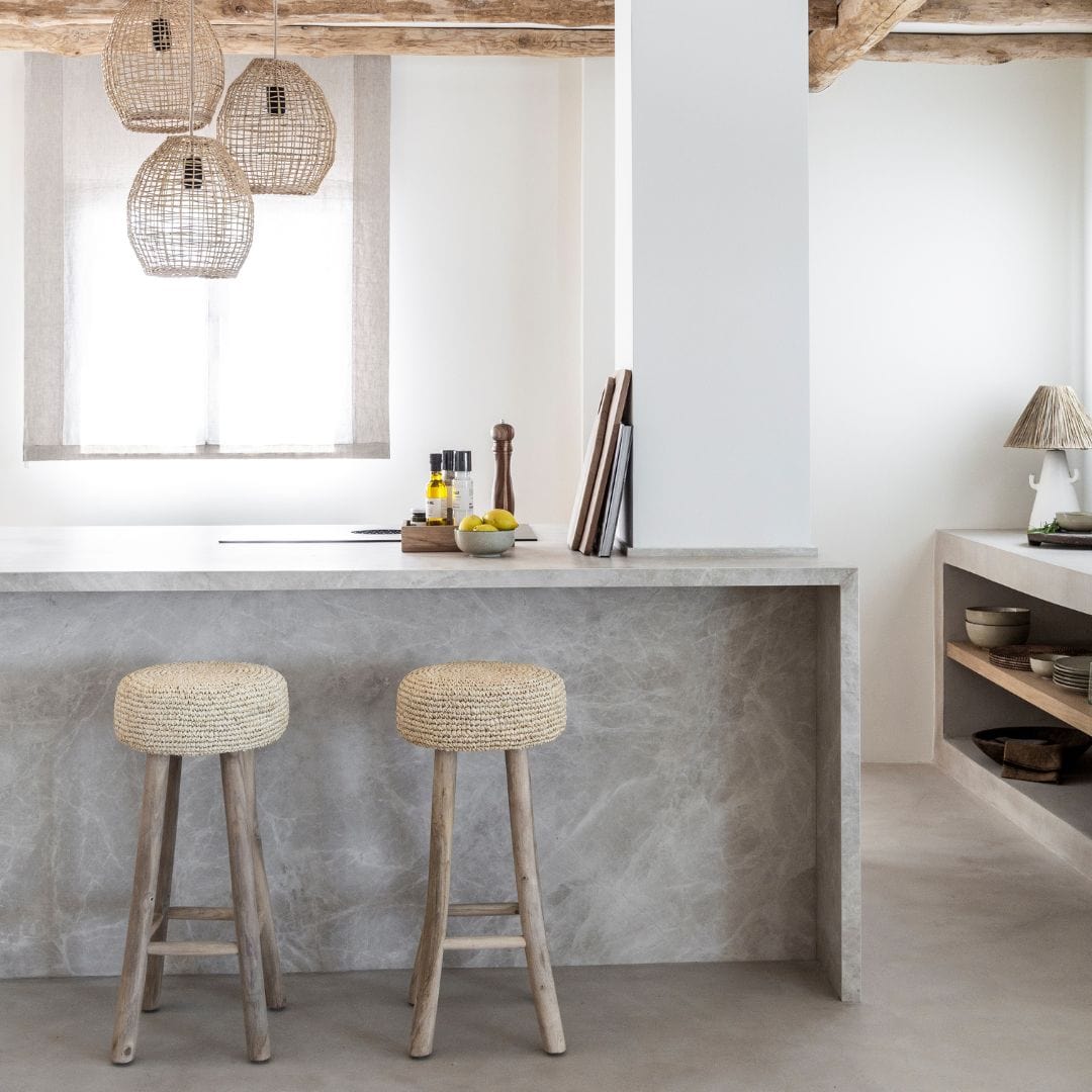 Zoco Home Furniture Raffia Bar Stool