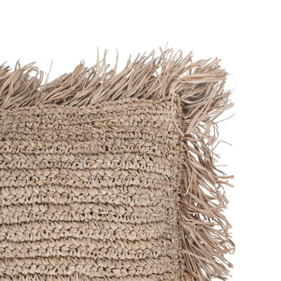 Zoco Home Housse de coussin en raphia | Franges | 45 x 45 cm