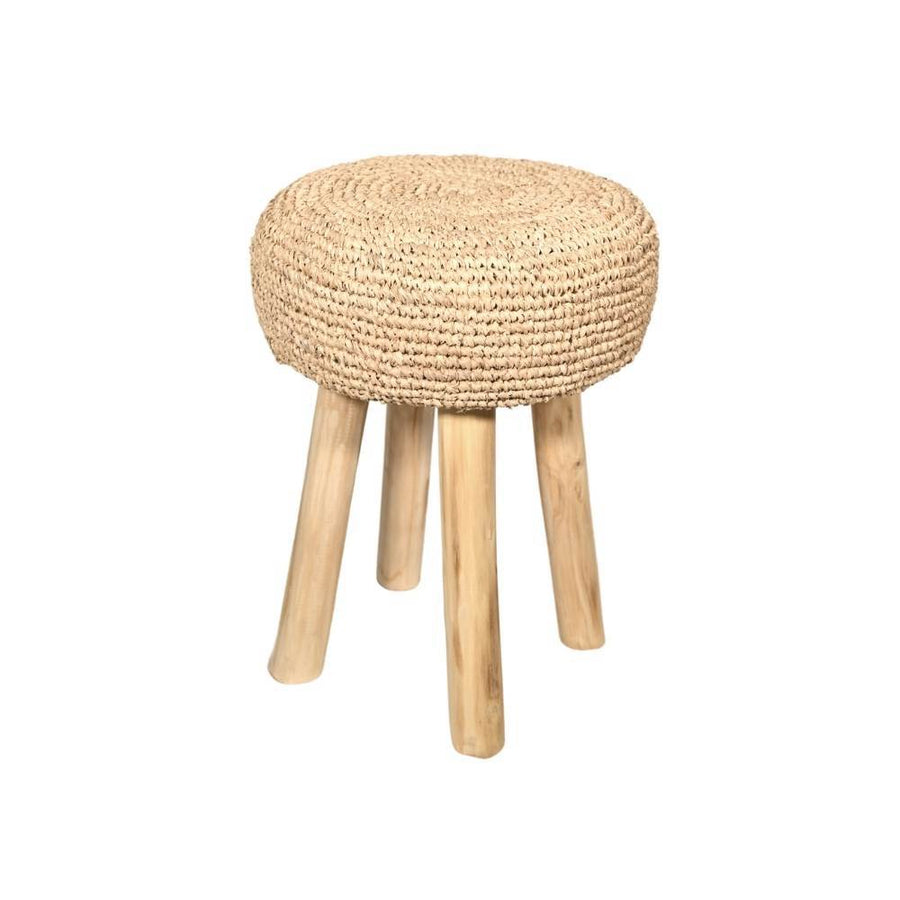 Zoco Home Raffia Stool | Natural