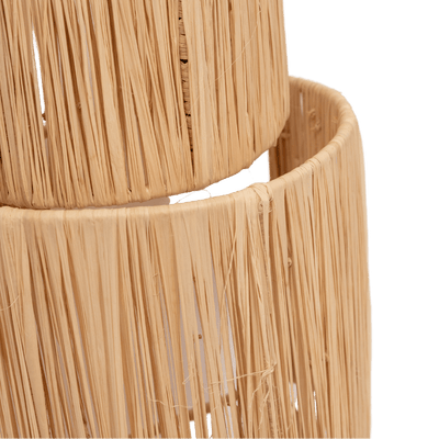 Zoco Home : lámpara de pared de rafia | 25 x 15 x 35 cm