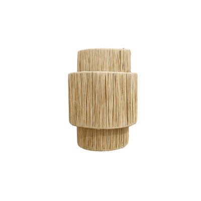 Zoco Home : lámpara de pared de rafia | 25 x 15 x 35 cm