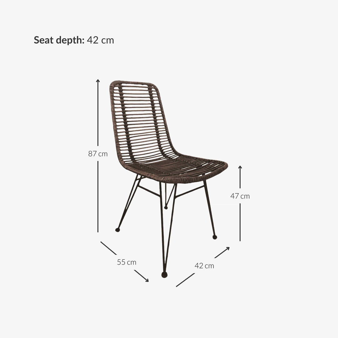 Zoco Home Furniture Rattan Chair | Tiger Brown
