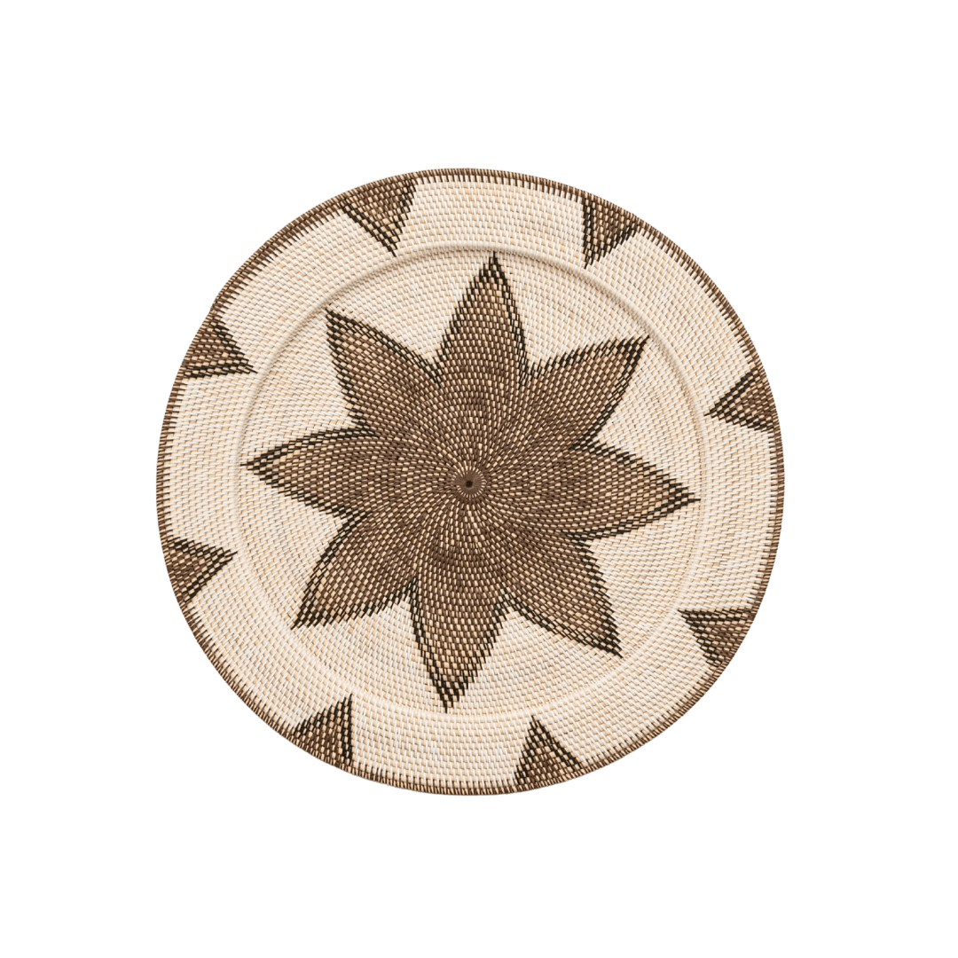 Zoco Home Rattan Deco Basket | Octagram Motif | 80cm