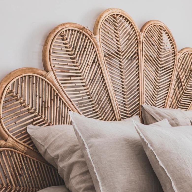 Flower rattan headboard discount