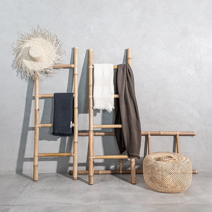 Zoco Home Decor/Textile Recycled Cotton Towel | Stonewashed Black | 80x180 cm