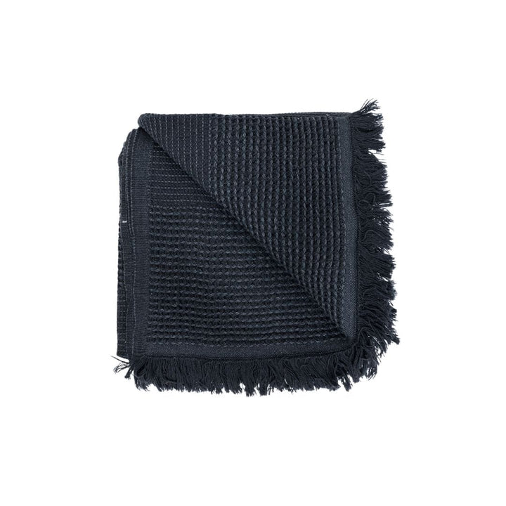 Zoco Home Textiles Recycled Cotton Towel | Stonewashed Black | 80x180 cm