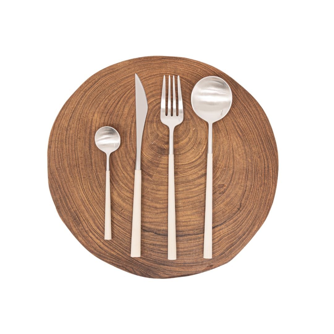Zoco Home Recycled Resin Fiber Cutlery Set | Ivory