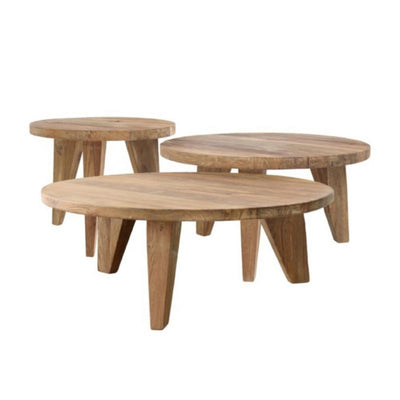 Mesa de centro de teca reciclada Zoco Home | 50 x 41 cm