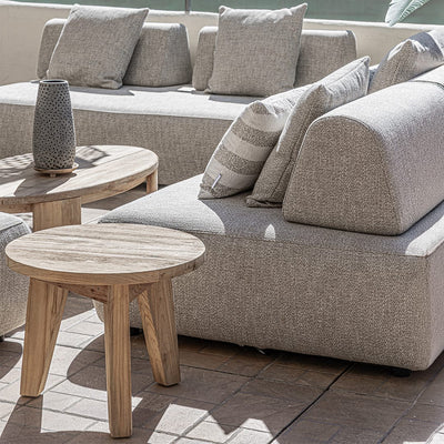 Mesa de centro de teca reciclada Zoco Home | 50 x 41 cm