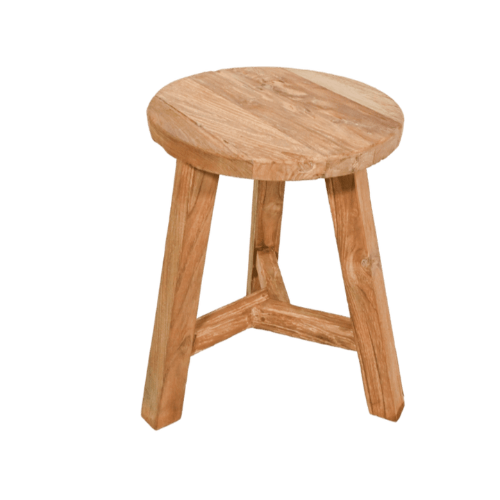 Zoco Home Recycled Teak Stool