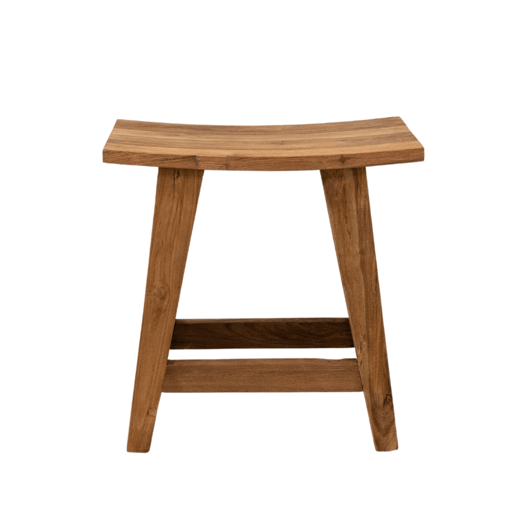 Zoco Home Recycled Teak Stool | Natural 48x28x50cm