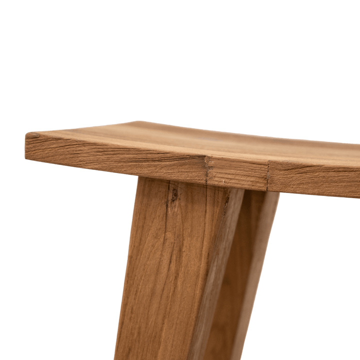 Zoco Home Recycled Teak Stool | Natural 48x28x50cm