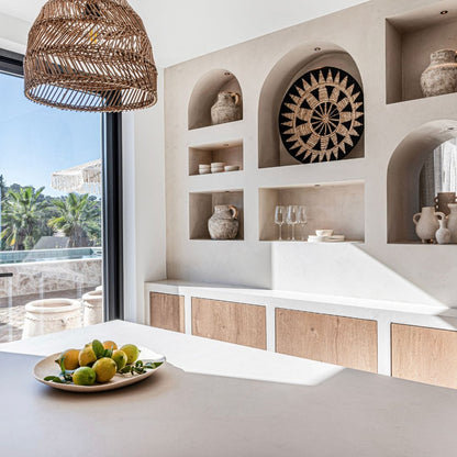 Zoco Home Decor/Kitchen Resin Asymmetrical Plate | Sand | 36cm