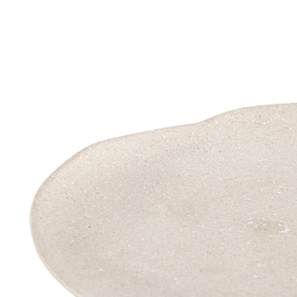 Zoco Home Decor/Kitchen Resin Asymmetrical Plate | Sand | 36cm