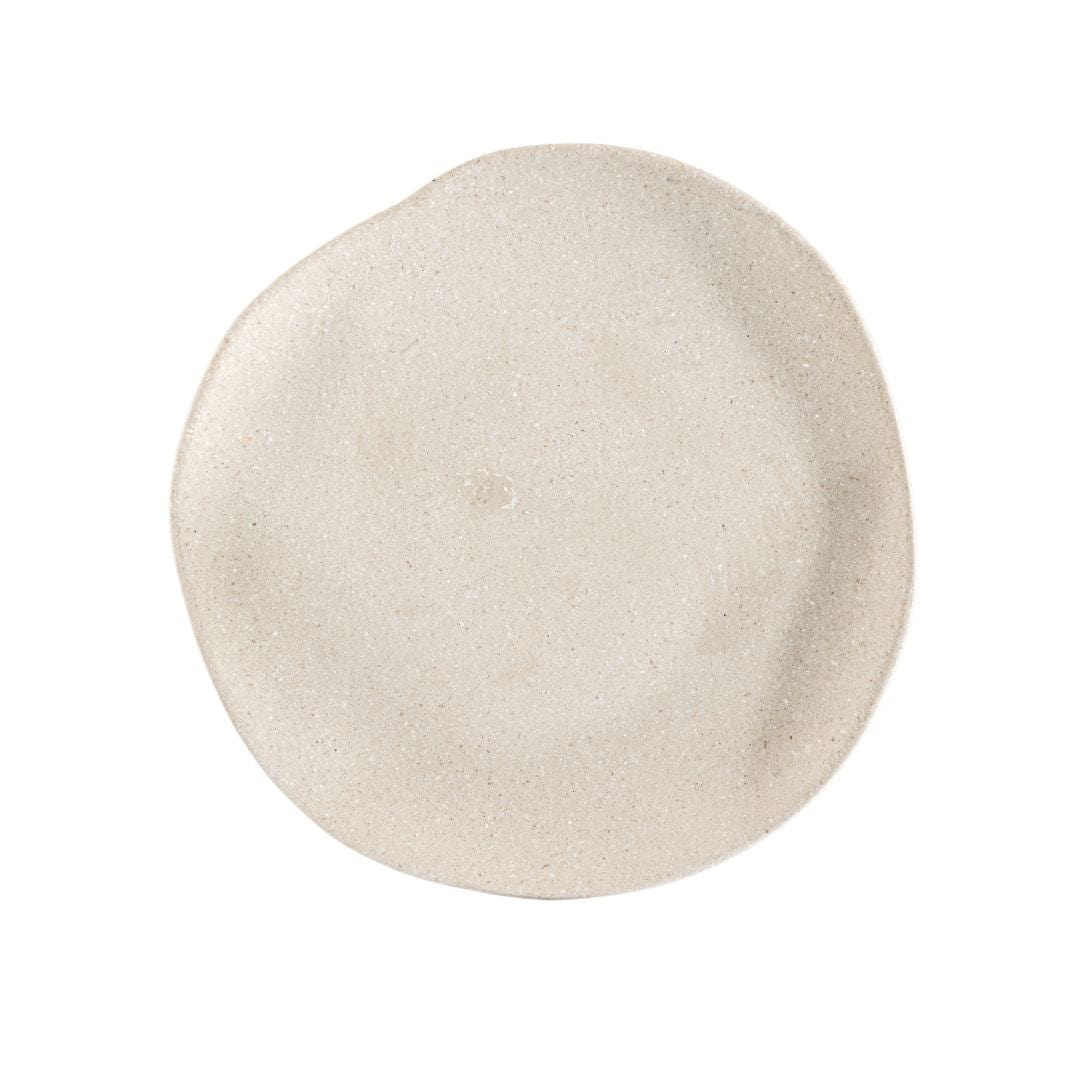 Zoco Home Decor/Kitchen Resin Asymmetrical Plate | Sand | 36cm