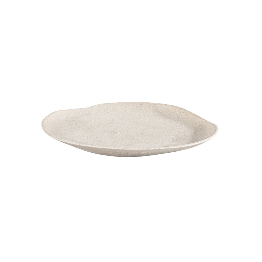 Zoco Home Decor/Kitchen Resin Asymmetrical Plate | Sand | 36cm