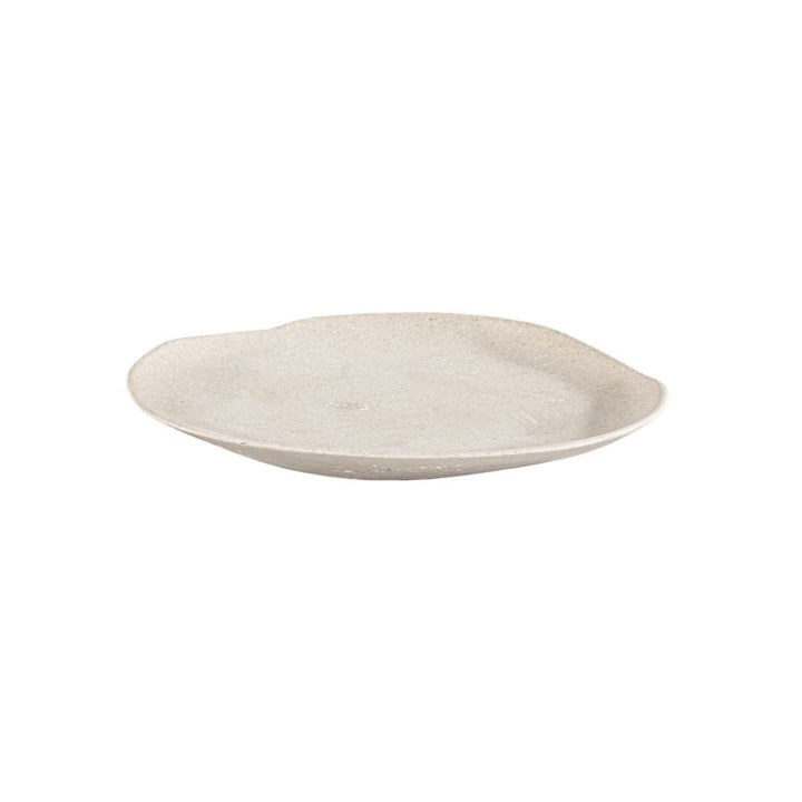 Zoco Home Tableware Resin Asymmetrical Plate | Sand | 36cm