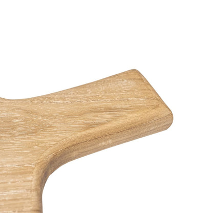 Zoco Home : Tabla de cortar redonda de teca con asa tipo paleta