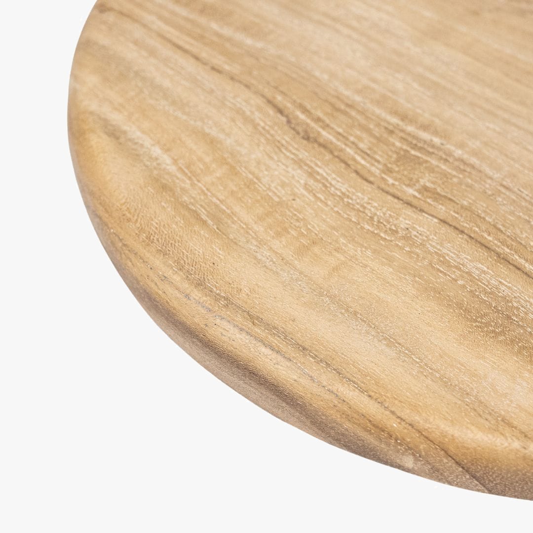 Zoco Home Tagliere rotondo in teak con manico a paletta