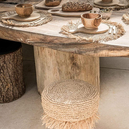 Zoco Home Decor/Kitchen Round Teak Cutting Board With Handle | 21 cm