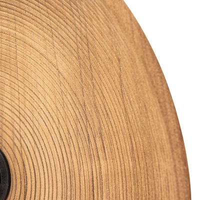 Zoco Home - Lampada da parete rotonda in teak | 40 cm