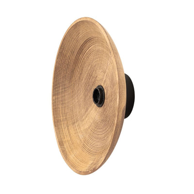 Zoco Home - Lampada da parete rotonda in teak | 40 cm