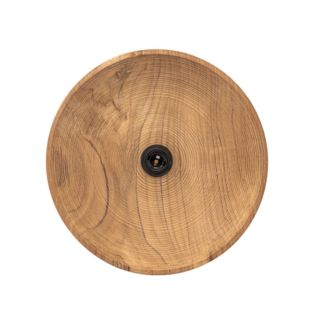 Zoco Home Lighting Round Teak Wall Lamp | 40cm