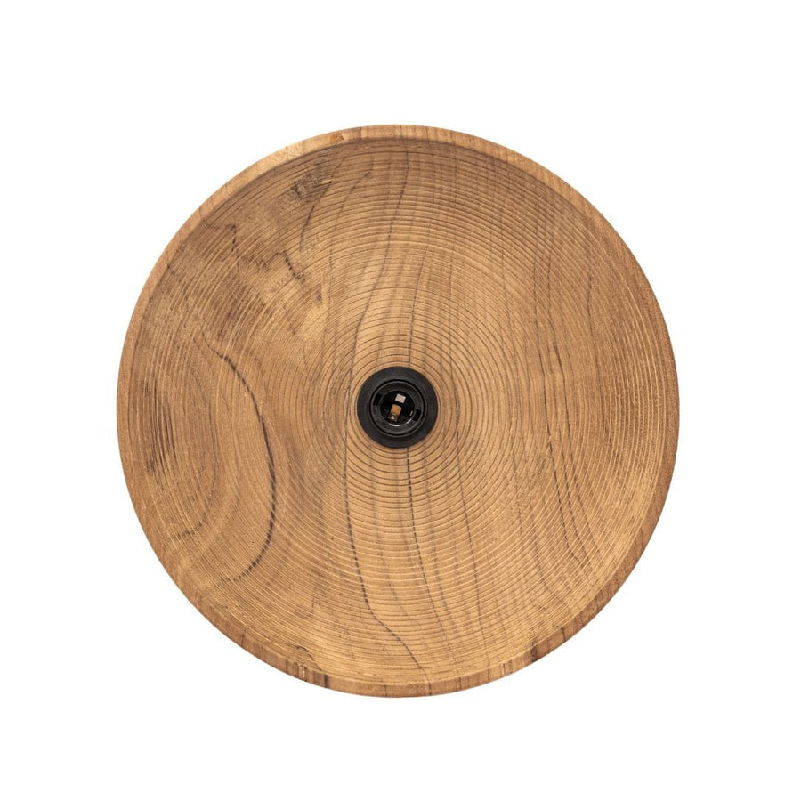 Zoco Home Lighting Round Teak Wall Lamp | 40cm