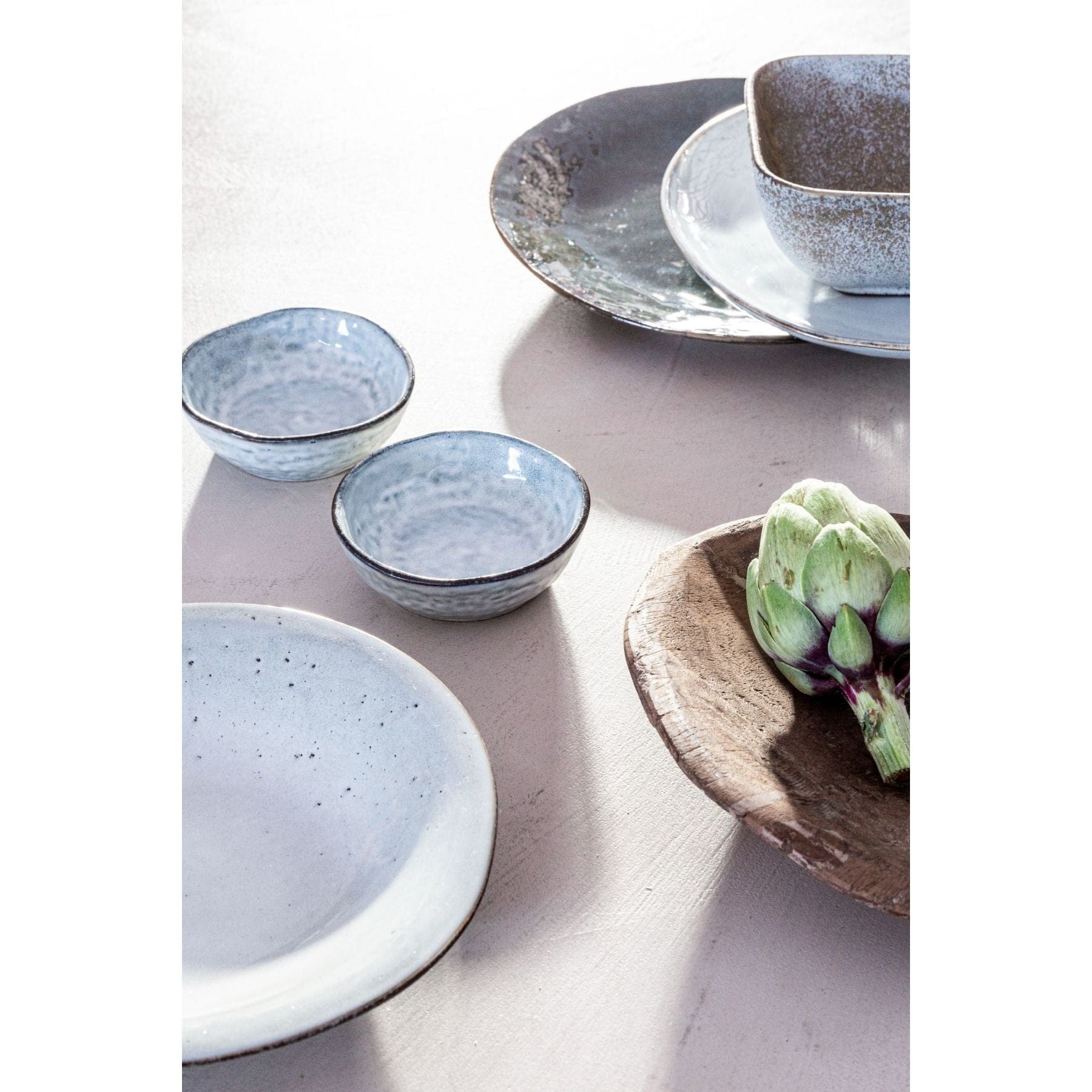 Zoco Home Rustic Bowl | Grey/Blue 11x4cm