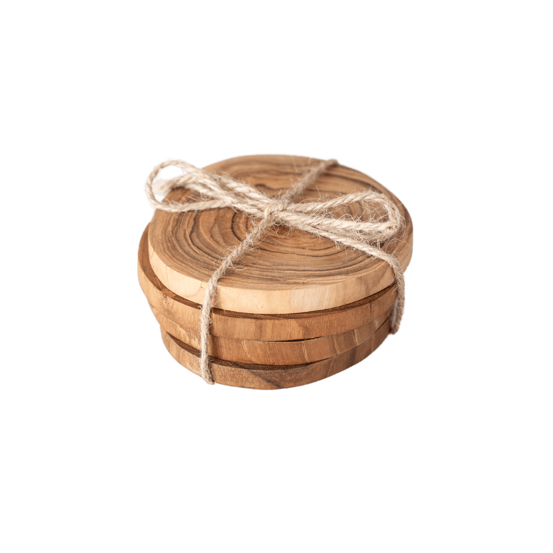 Zoco Home Kitchen / Dining Rustic Coaster | Set of 4 | Beeswax 8.5x9cm