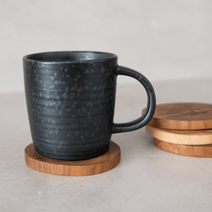 Zoco Home Kitchen / Dining Rustic Coaster | Set of 4 | Beeswax 8.5x9cm