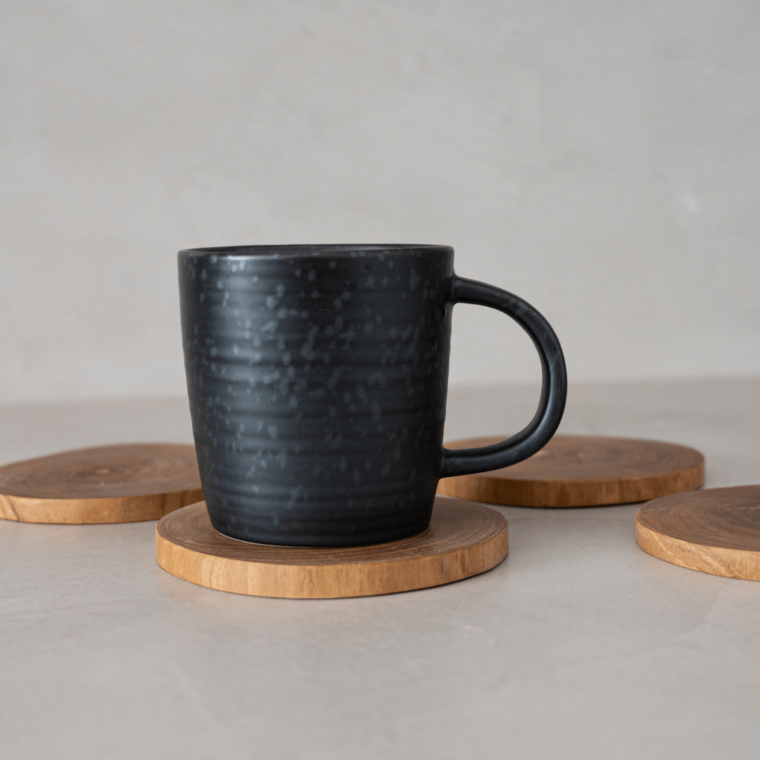 Zoco Home Decor/Kitchen Rustic Coaster | Set of 4 | Beeswax 9x12cm