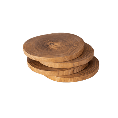 Zoco Home Decor/Kitchen Rustic Coaster | Set of 4 | Beeswax 9x12cm