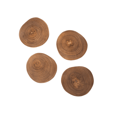 Zoco Home Decor/Kitchen Rustic Coaster | Set of 4 | Beeswax 9x12cm
