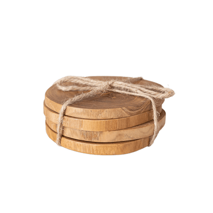 Zoco Home Decor/Kitchen Rustic Coaster | Set of 4 | Beeswax 9x12cm