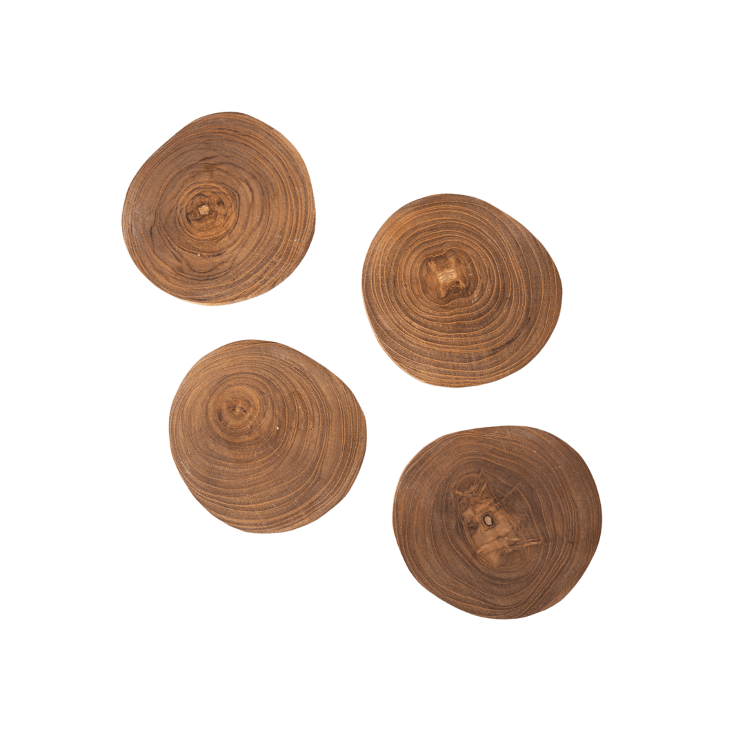 Zoco Home Kitchen / Dining Rustic Coaster | Set of 4 | Beeswax 9x12cm